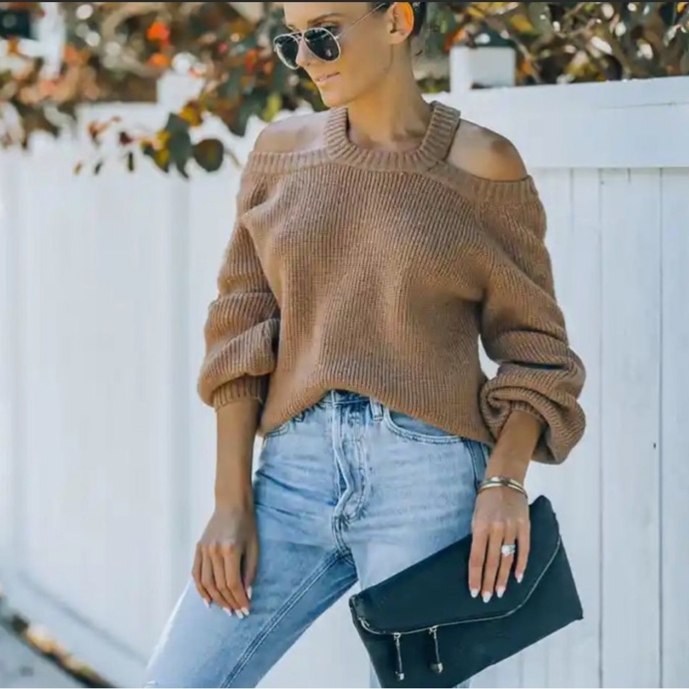 Vici oversized open back sweater